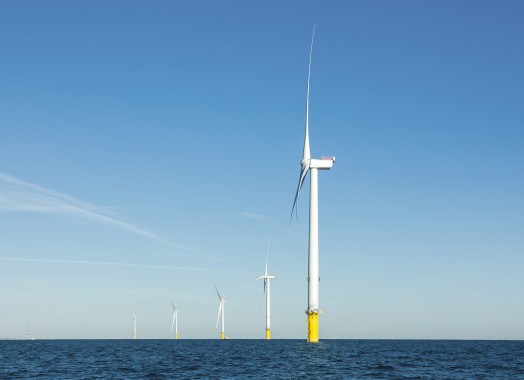 Wind turbines at Blyth offshore wind farm