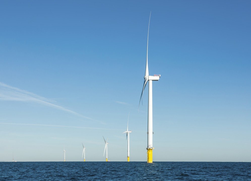 Wind turbines at Blyth offshore wind farm